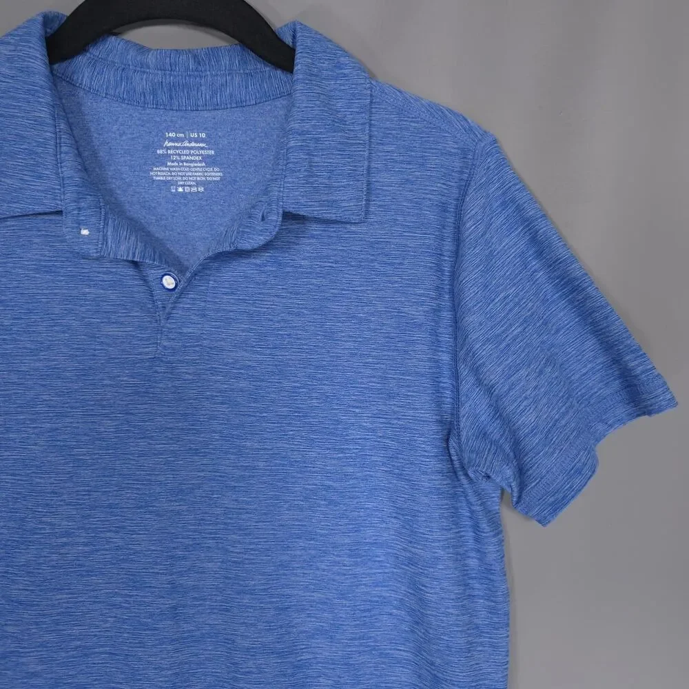 HANNA ANDERSSON Polo Shirt Boys 10 Blue‎ Perfomance Short Sleeve